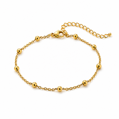 Stainless Steel Round Beaded Bracelet
