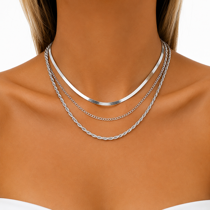 Women’s Gold Stainless Steel Layered Necklace