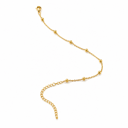 Stainless Steel Round Beaded Bracelet