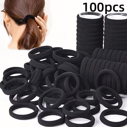 100-Pack Black Hair Ties
