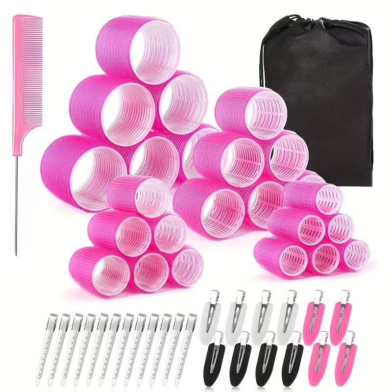 50-Piece Self-Grip Hair Roller Set